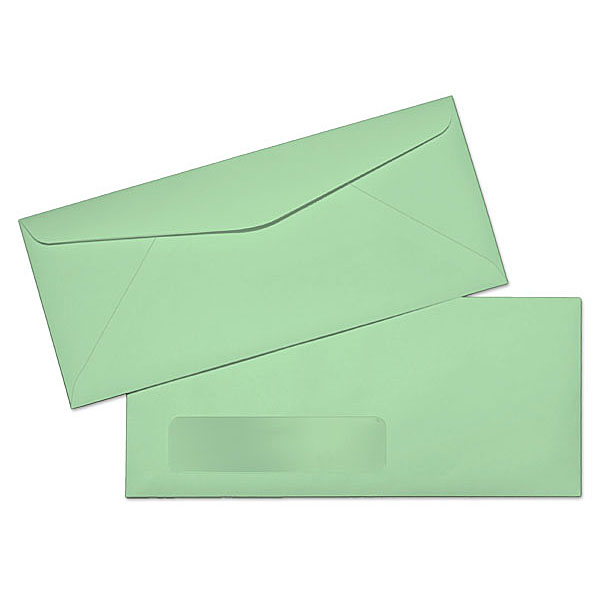 Springhill® Opaque Offset GREEN Smooth 60 lb. No. 10 Window Envelopes 500 per Box