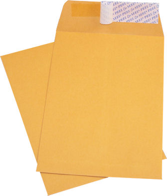 PRINTMASTER Brown Kraft 28lb Catalog Envelope Peel & Seel®  - 500 PER CARTON | SKU 26731