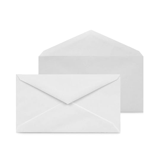 Premium Hard Box 24 lb. White Wove 6-3/4 Regular Diagonal Seam Envelopes 500 per Box