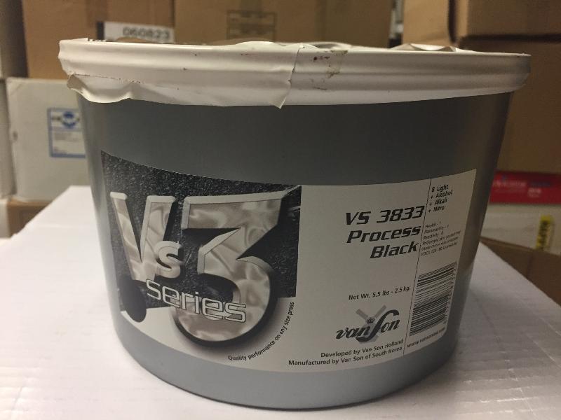 VanSon VS3 Process Black Soy Based Offset Ink - VS3833 Process Black