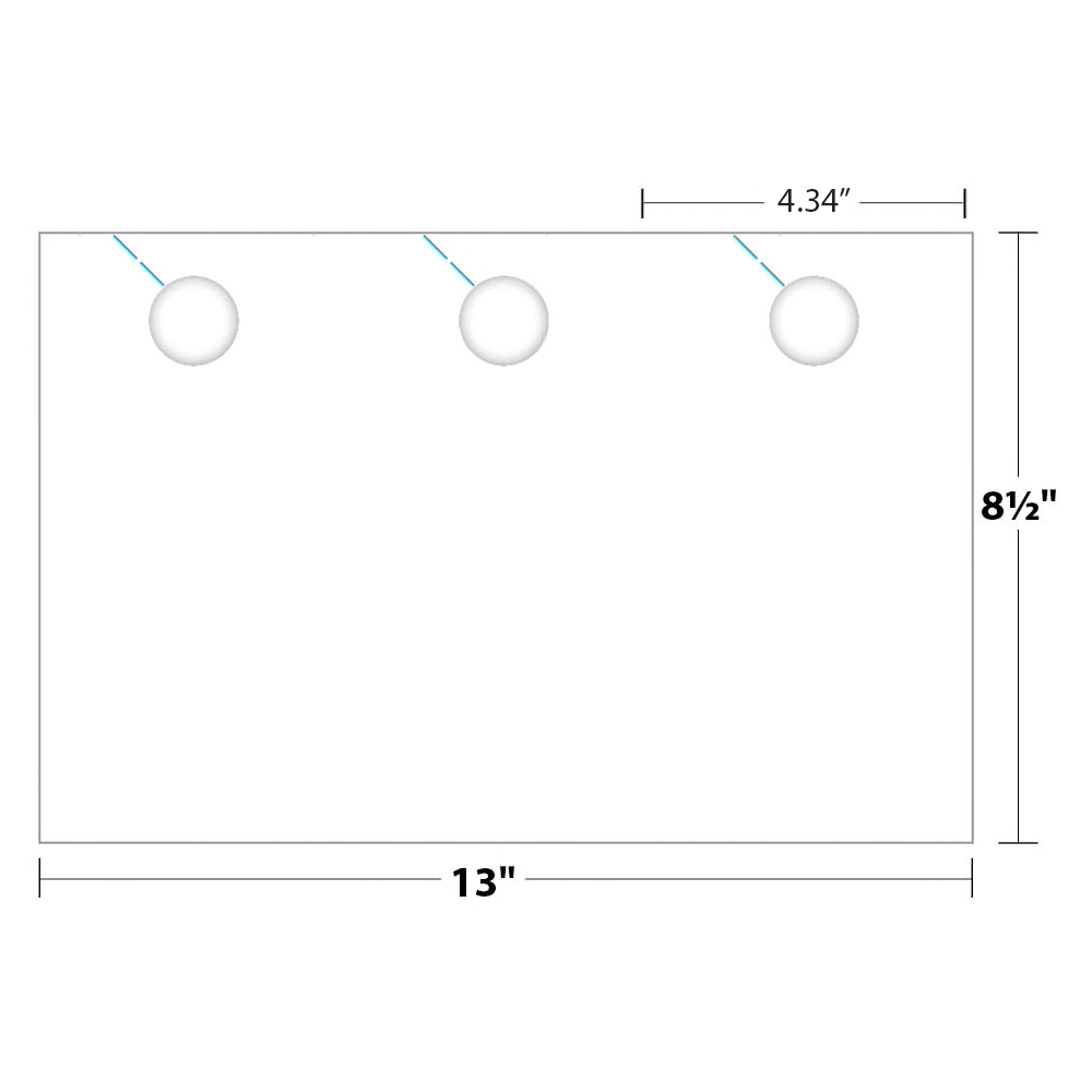 Blanks USA® LG Door Hanger Sunfish Yellow 250 Sheets 3-up 8.5 x 13 in. Sheet 4.34 x 8.5 in. 1000 Finished Hangers