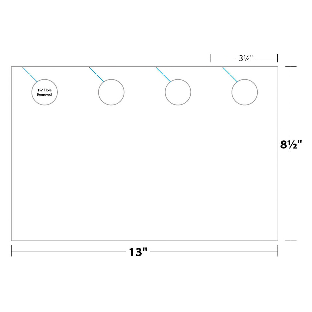 Blanks USA® Regular Door Hanger White Bristol 250 Sheets 8.5 x 13 in. 4-up 3.25 x 8.5 in. 1000 Finished Hangers