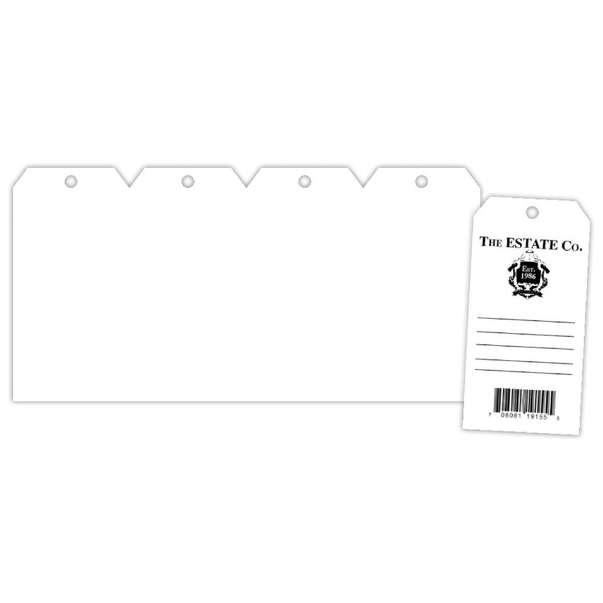 Blanks USA® TAG #7 White Index 110 lb. 250 Sheets 4-up 11.5 x 5.75 Tag 2.875 x 5.75 in