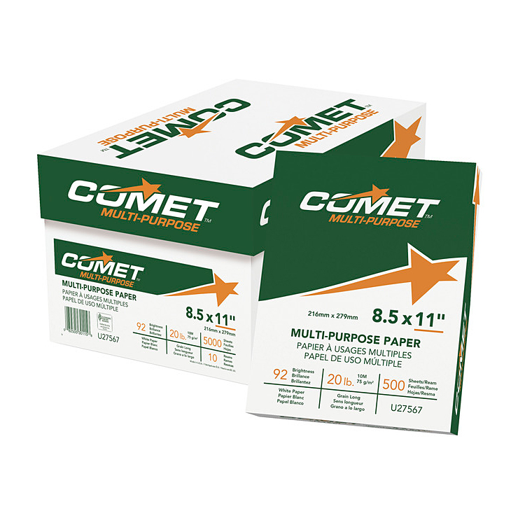 Comet multi purpose white 20 lb copy paper 8 5x11 in 