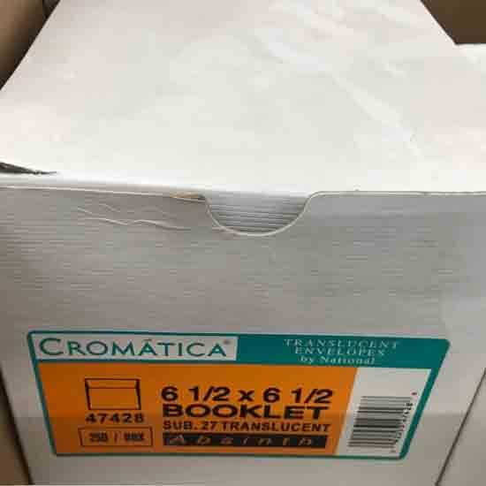 Cromatica® Translucent 27 lb. 6.5 x 6.5 in. Square Booklet 