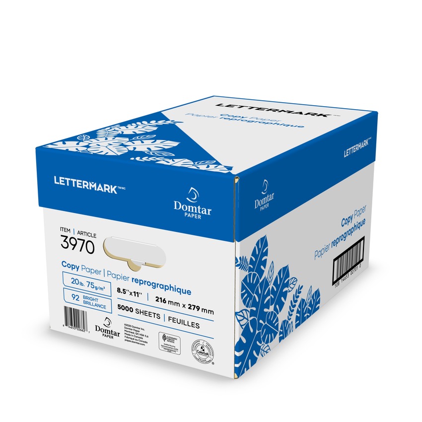 Domtar® Lettermark™ White Smooth 20 lb. Copy Paper 8.5x11 in. 5000