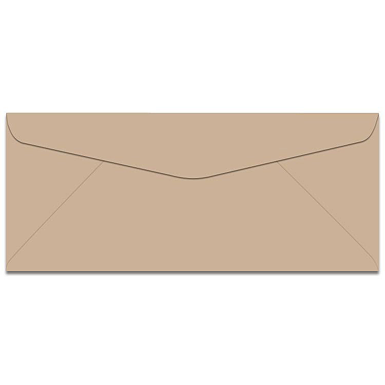 Mohawk® Domtar Earthchoice® Tan Vellum 60 lb. Text No. 10 Window Envelopes 500 per Box - 1-1/8X4-1/2 WINDOW (7/8L 1/2B)