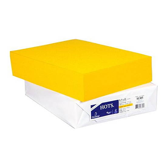 Domtar® Earthchoice® HOTS Sun Yellow Vellum 60 lb. Text 8.5x11 in. 500 Sheets/Ream - Sku: 81305 | 500 SHEETS PER REAM