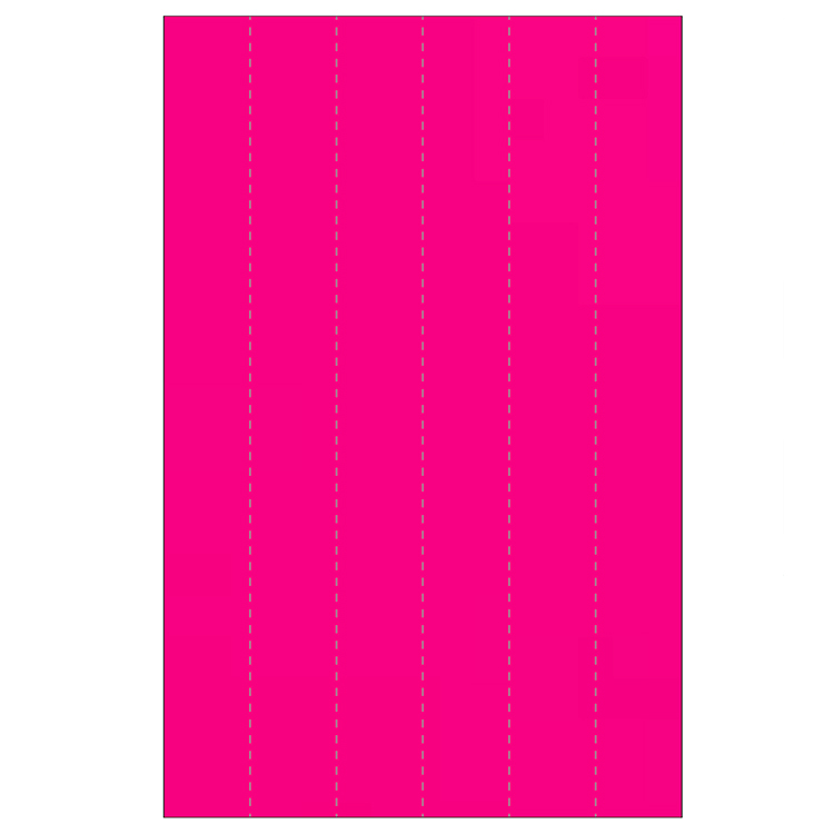 Fluorescent Pink Pressure Sensitive Label 11x17 in. 2 Back Slits 3500 Sheets