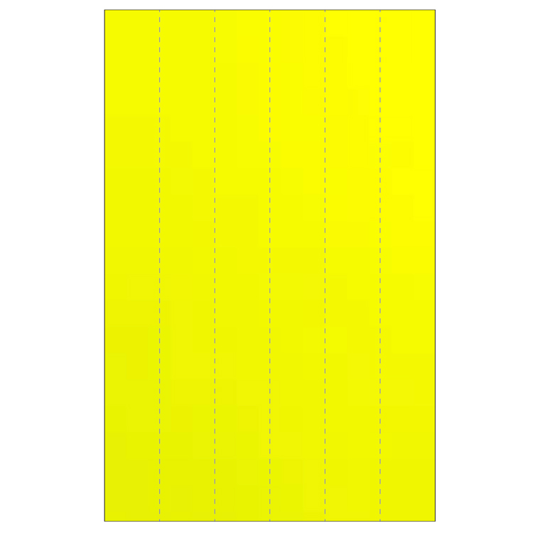 Fluorescent Yellow Pressure Sensitive Label 11x17 in. 5 Back Slits