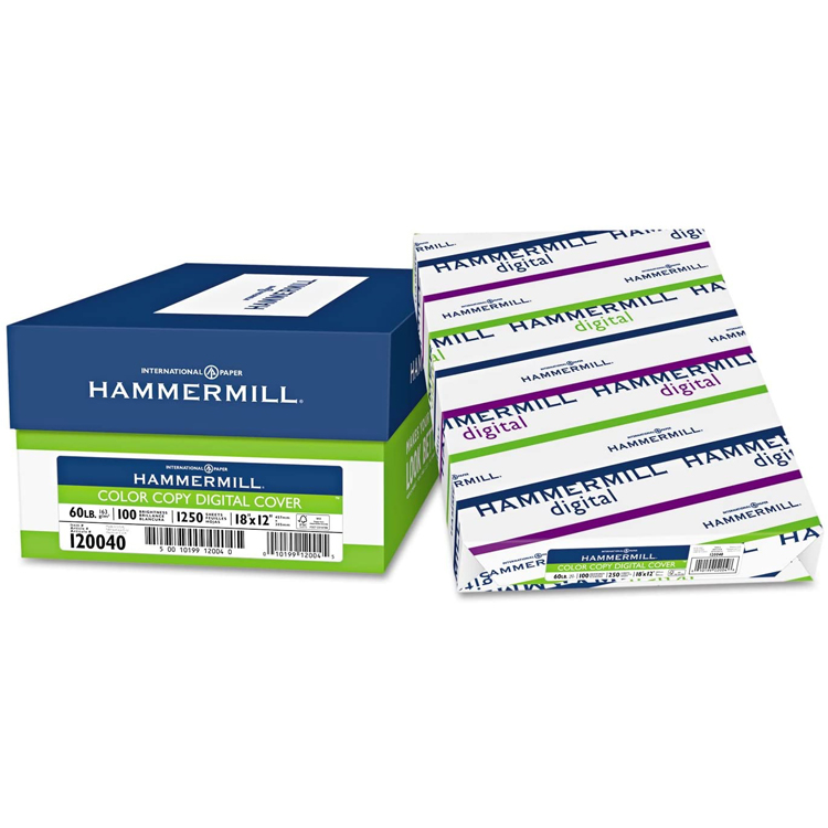 Hammermill Color Copy Cover Digital 100 Bright White 60 lb. 12x18 in. 250 Sheets per Ream