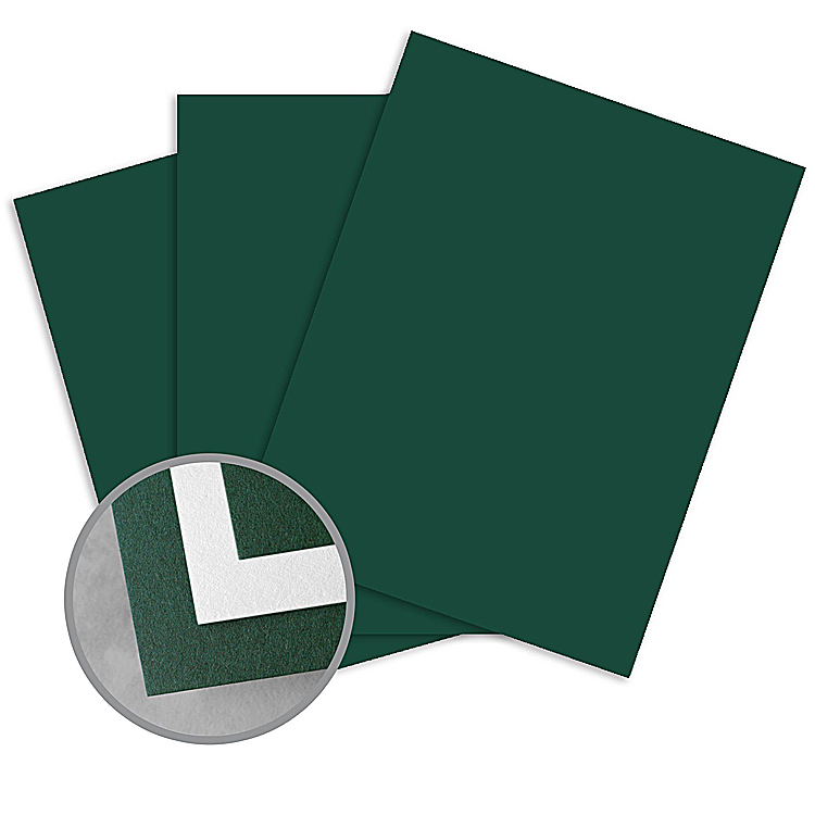 Mohawk Paper® Carnival Stellar WhiteNew Forest Green Vellum 120 lb. Duplex Cover 26x40 in. 250