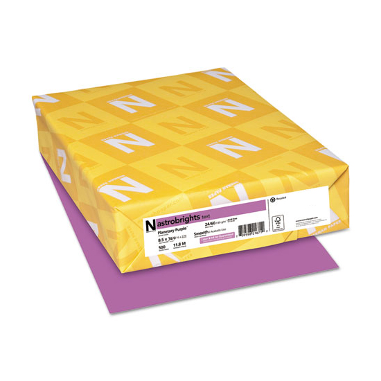 Neenah® Astrobrights™ Planetary Purple Smooth 60 lb. Text 8.5x14