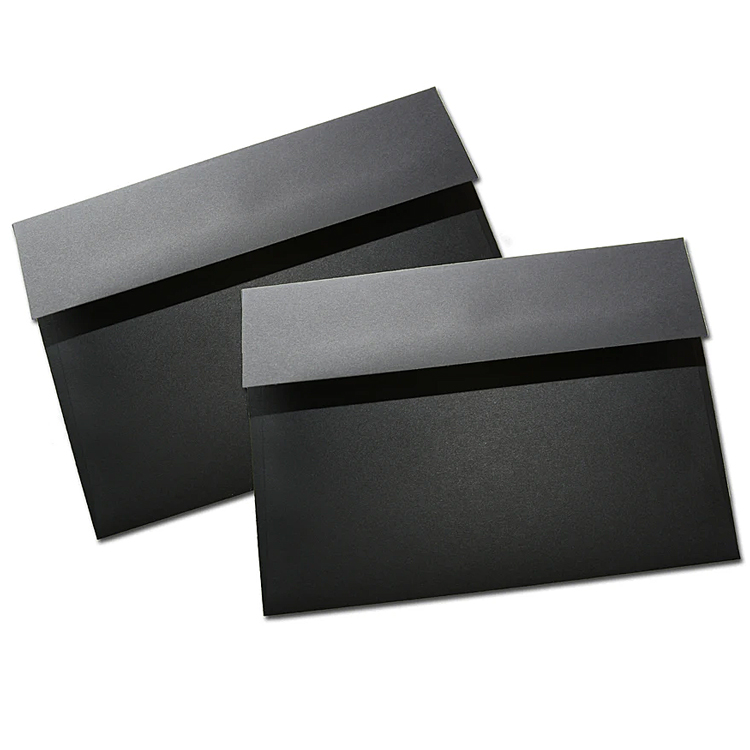 Neenah® PLIKE Black Smooth 95 lb. A-9 Announcement Envelopes 200 per Box