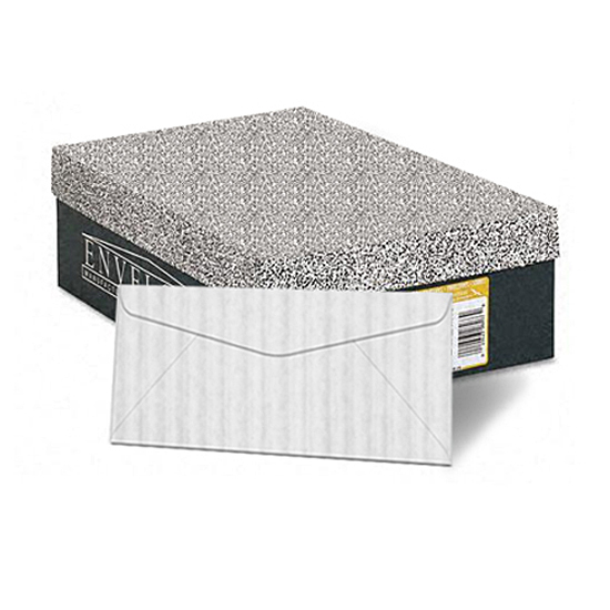 Neenah Paper Classic Columns Recycled Bright White 24 lb. Writing Lineal/Embossed No. 10 Envelopes 500/Box - Sku: 83097 | 500 ENVELOPES PER BOX