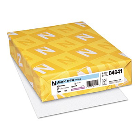 Neenah Paper® Classic Crest Whitestone Smooth 80 lb. Cover 8.5x11 in. 250 Sheets