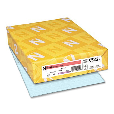 Neenah Paper® Classic Linen Haviland Blue 80# Linen Cover 8.5x11 in. 250 Sheets per Ream
