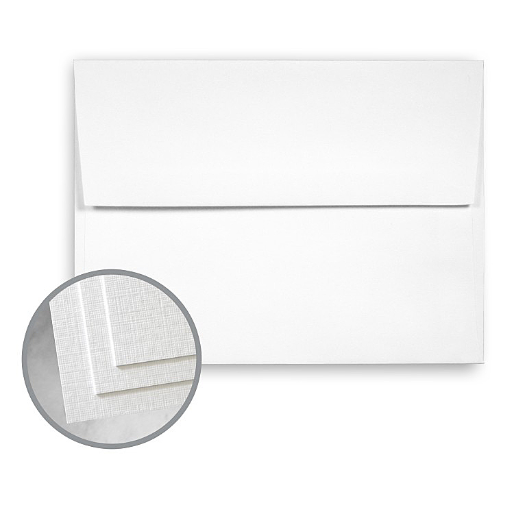 Neenah Paper® Classic Linen Avon Brilliant White 80 lb. Linen A-7 Announcement Envelopes 250 per Box - Take 2 Boxes for LOT Discount + $10 Shipping!