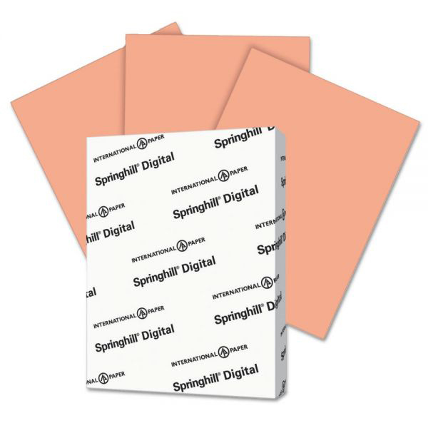 Springhill Index Digital Salmon Smooth 90 lb. Cover Card Stock 8.5x11 in. 250 Sheets per Ream