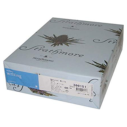 Strathmore® Writing Bright White 25% Cotton Wove 28 lb. Writing 8.5x11 in. 500 Sheets per Ream
