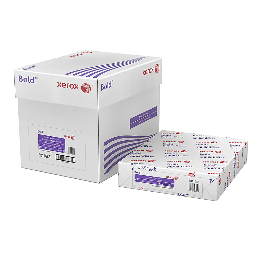 Xerox® Digital Super Gloss White High Gloss 10 pt. C1S Cover 8.5x11 in. 250 Sheets