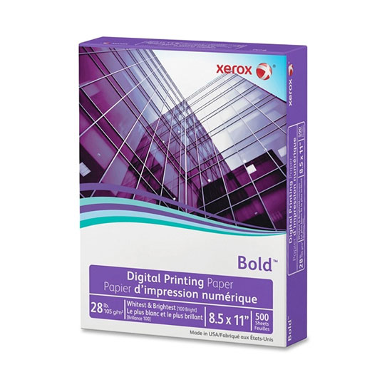 Xerox Bold White 28 lb. Smooth Digital Printing Paper 8.5x11 in. - Sku: 3R11760 | 500 SHEETS PER REAM
