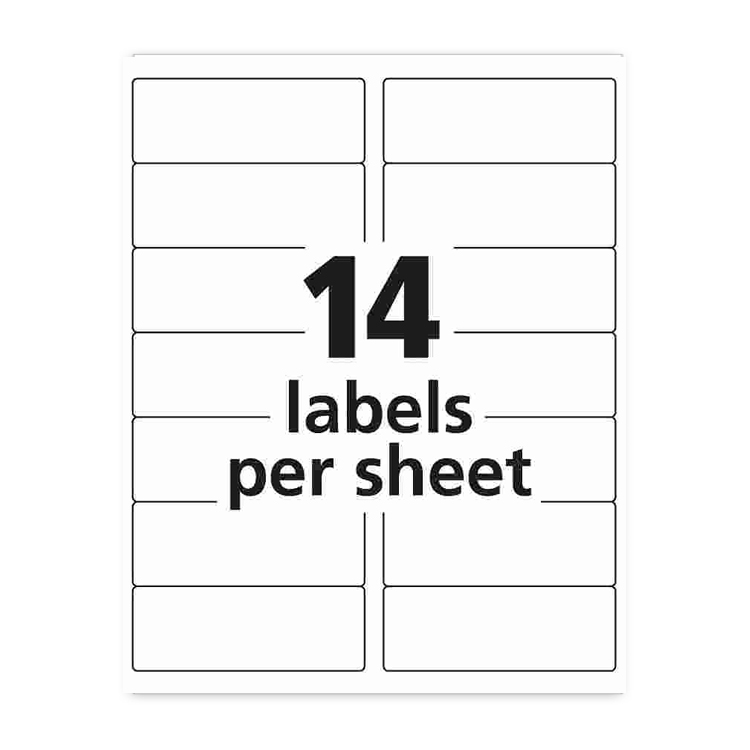 Avery® Die-Cut Labels White Permanent Adhesive 1.5 x 3 in. 100 Sheets 1400 Labels