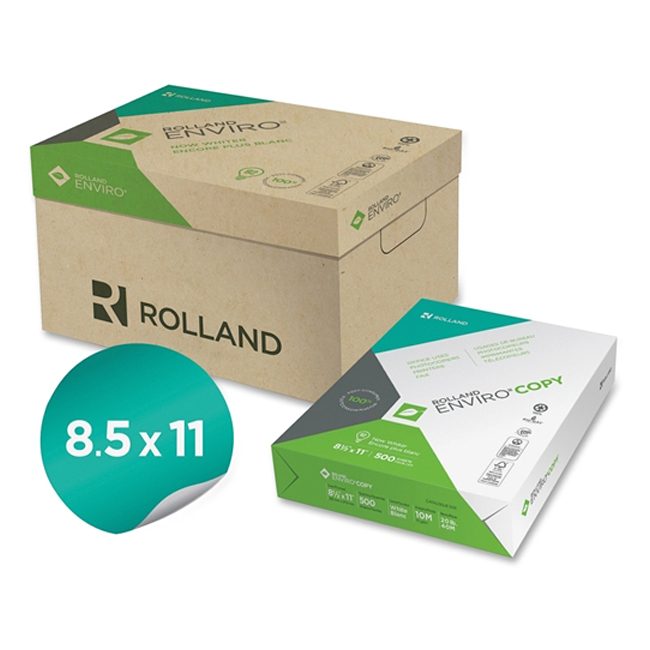 Cascades® Rolland Enviro100 Copy White 20 lbs. 8.5 x 11 in. Multipurpose Paper 5000/Case - Sku: 5105 | 5000 SHEETS PER CARTON