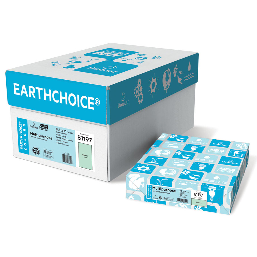 Domtar Earthchoice® Colors Green Vellum 60 lb. Text 30% Recycled Paper 8.5x14 in. 500 Sheets per Ream