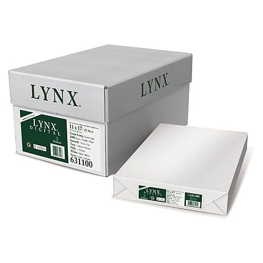 Domtar® Lynx™ White Opaque Ultra Smooth 80 lb. Cover 8.5x11 in. 250 Sheets per Ream