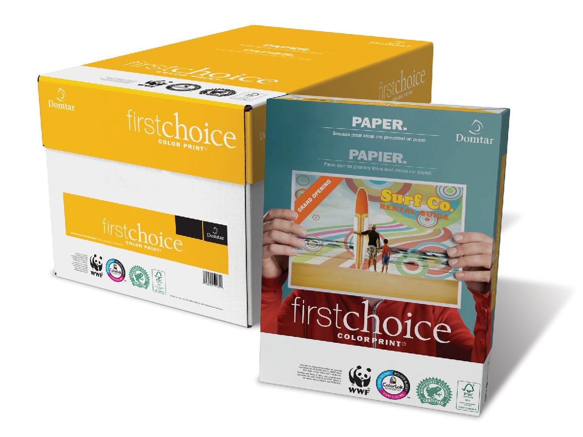 Domtar® First Choice® White Multipurpose 24 lb. 3 Hole Punch Copy Paper 8.5x11 in. 5000 Sheets Carton