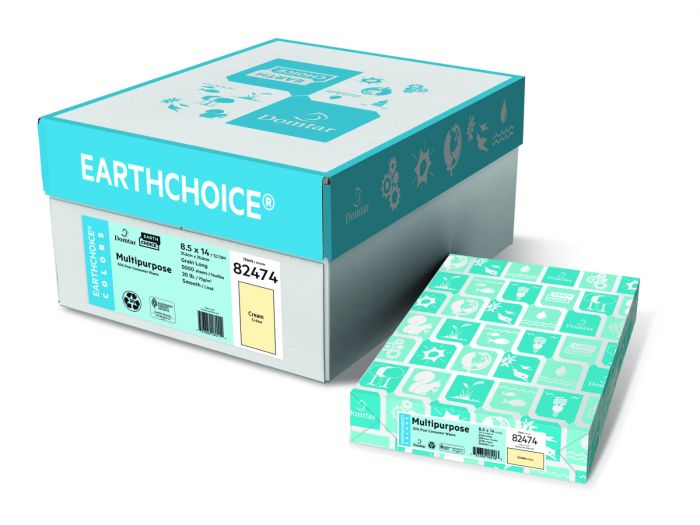 Domtar Earthchoice® Colors Cream Smooth 20 lb. Uncoated Text 30% Recycled Paper 8.5x14 500 Sheets per Ream