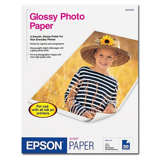 Epson® Glossy Photo Paper 8.5x11 in. 20 Sheets per Pack 