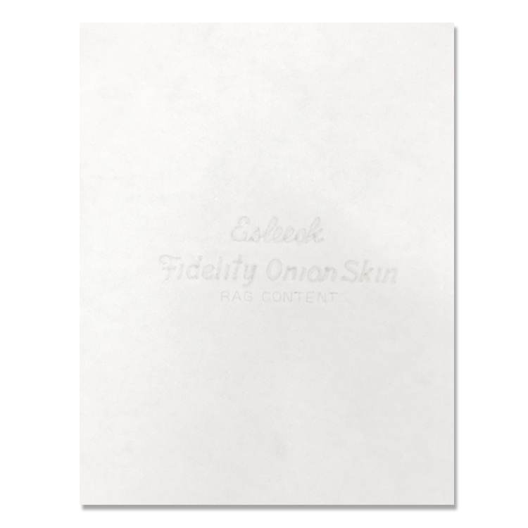 Esleeck FIDELITY® Onion Skin 25% Cotton Rag Watermarked 10# Paper