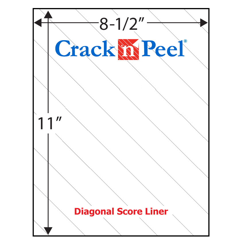 Fasson® Crack' n Peel Plus White 60 lb. Uncoated Pressure Sensitive Permanent Adhesive 100 Sheets per Pack