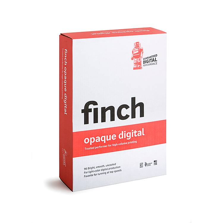 Finch® Opaque Digital Laser Bright White Smooth Uncoated 70 lb. Text Paper 12x18 in. 1250 Sheets per Carton