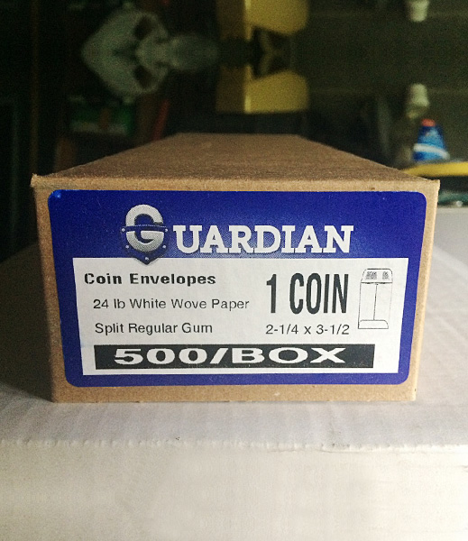 Guardian® #1 Coin Envelopes 24 lb. White Wove 2.25 x 3.5 in. 500 Box