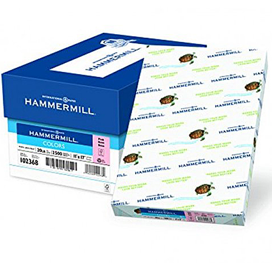 500 Sheets/Ream 20lb 11 x 17 Tan Hammermill Fore MP Recycled Colored Paper 