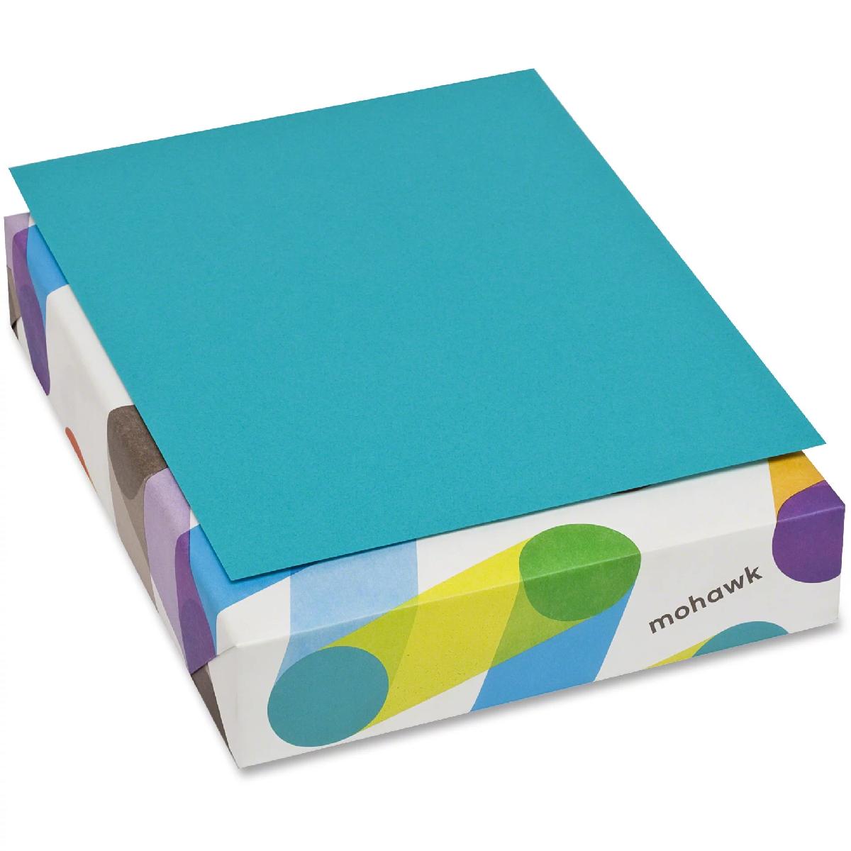 Mohawk® BriteHue® Sea Blue 65 lb. Vellum Cover 8.5x11 in. 250 Sheets per Ream