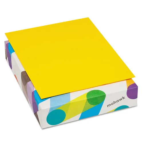 Mohawk BriteHue® Sun Yellow 60 lb. Vellum Text 8.5x11 in. 500 Sheets per Ream