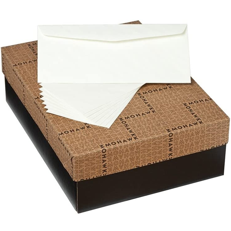 Mohawk® VIA Linen Pure White 24 lb. Linen Writing Peel-n-Seal No. 10 Envelopes 500 per Box