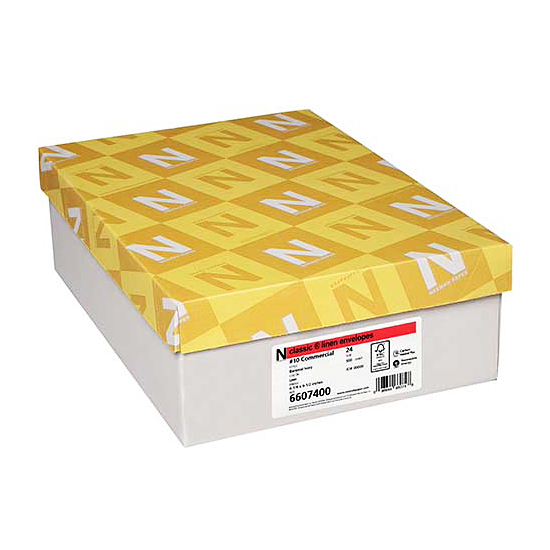 Neenah Paper® Classic Linen Solar White 24 lb. Monarch Envelopes 3.875 x 7.5