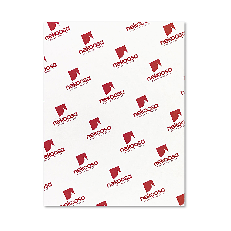 Nekoosa Coated® Premium Digital Coated Paper White Dull 100 lb. Cover 18.125 x 13.25 in. 600 Sheets per Carton