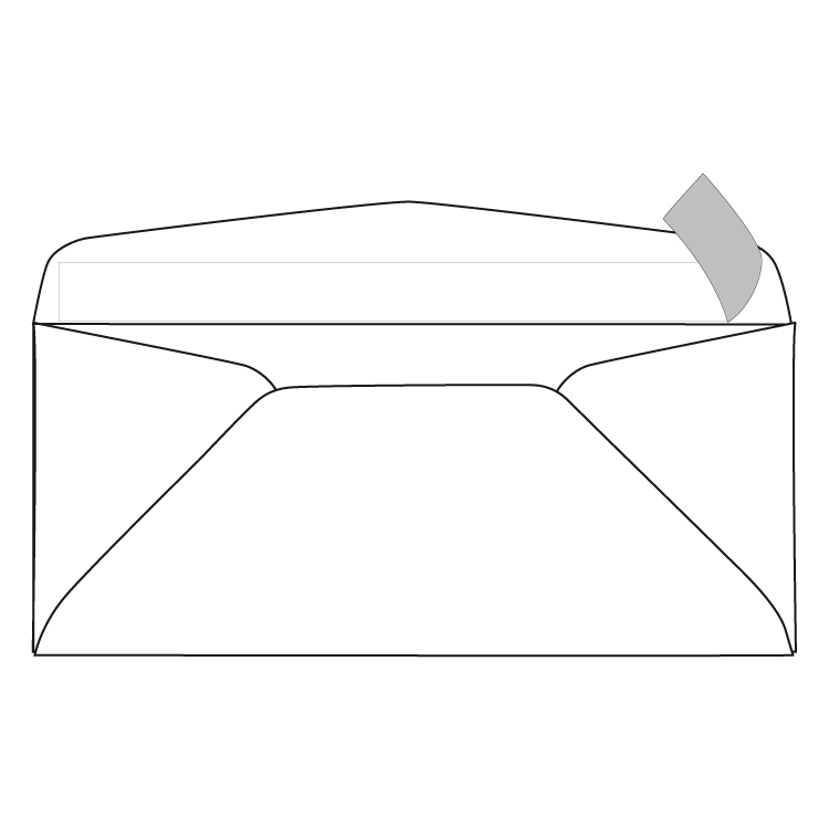 Premium 24 lb. White Wove No.10 Peel-n-Seal Window Envelopes 500 Per Box