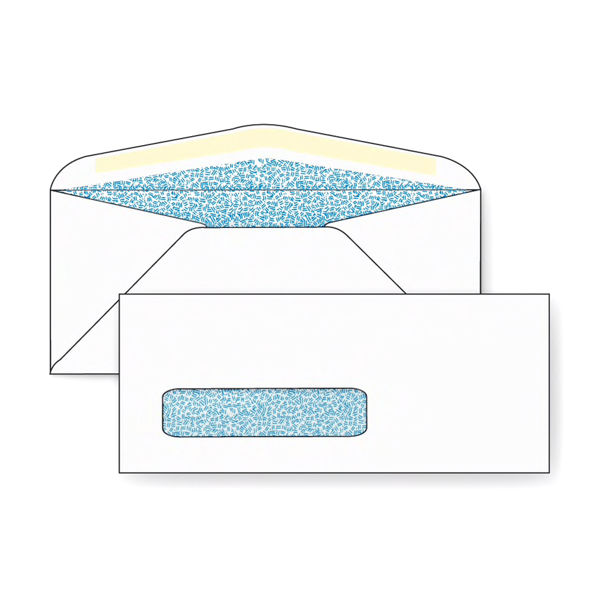 Western Sulphite® 24 lb. White Wove No. 10 Digital Window Envelopes Inside Blue Tint 4.125 x 9.5 in. 500 per Box
