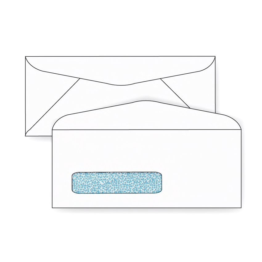 No. 10 Security Window OSDS Envelopes 24 lb. White Wove Black Confetti Tint 500 per Box