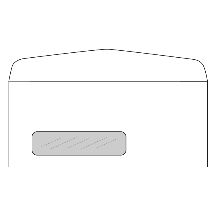PrintMaster® White Wove 24 lb. Digital Black Tinted #10 Window OSDS Envelopes 500 per Box