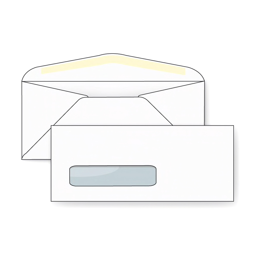 PrintMaster® No. 10 Window Envelopes 24 lb. White Wove Recycled Commercial Envelopes 4.125 x 9.5 in. 500 per Box