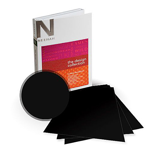 Grouppo® Cordenons® PLIKE Plastic-Like Soft-Touch Black 95 lb. Text 28x40 in. 125 Sheets