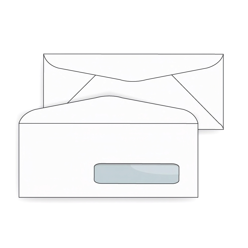 PrintMaster® White Wove 24 lb. No. 10 Right Hand Window Envelopes 500 Hard Box